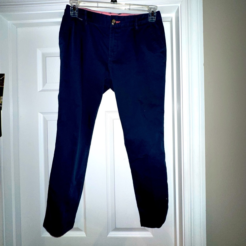Columbia PFG tapered leg flat front navy pant size 10